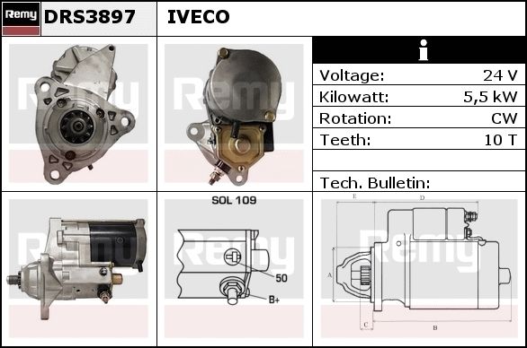 DELCO REMY Стартер DRS3907